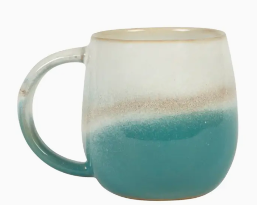 Sass and Belle Dip Glazed Ombre Turquoise Mug