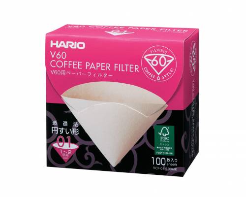 Hario V60 Filter Paper 01 Dripper Sheets x 40